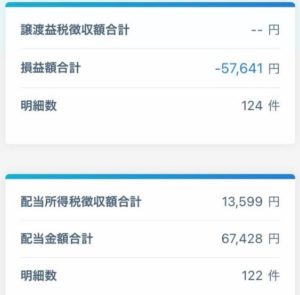 配当収入と譲渡損