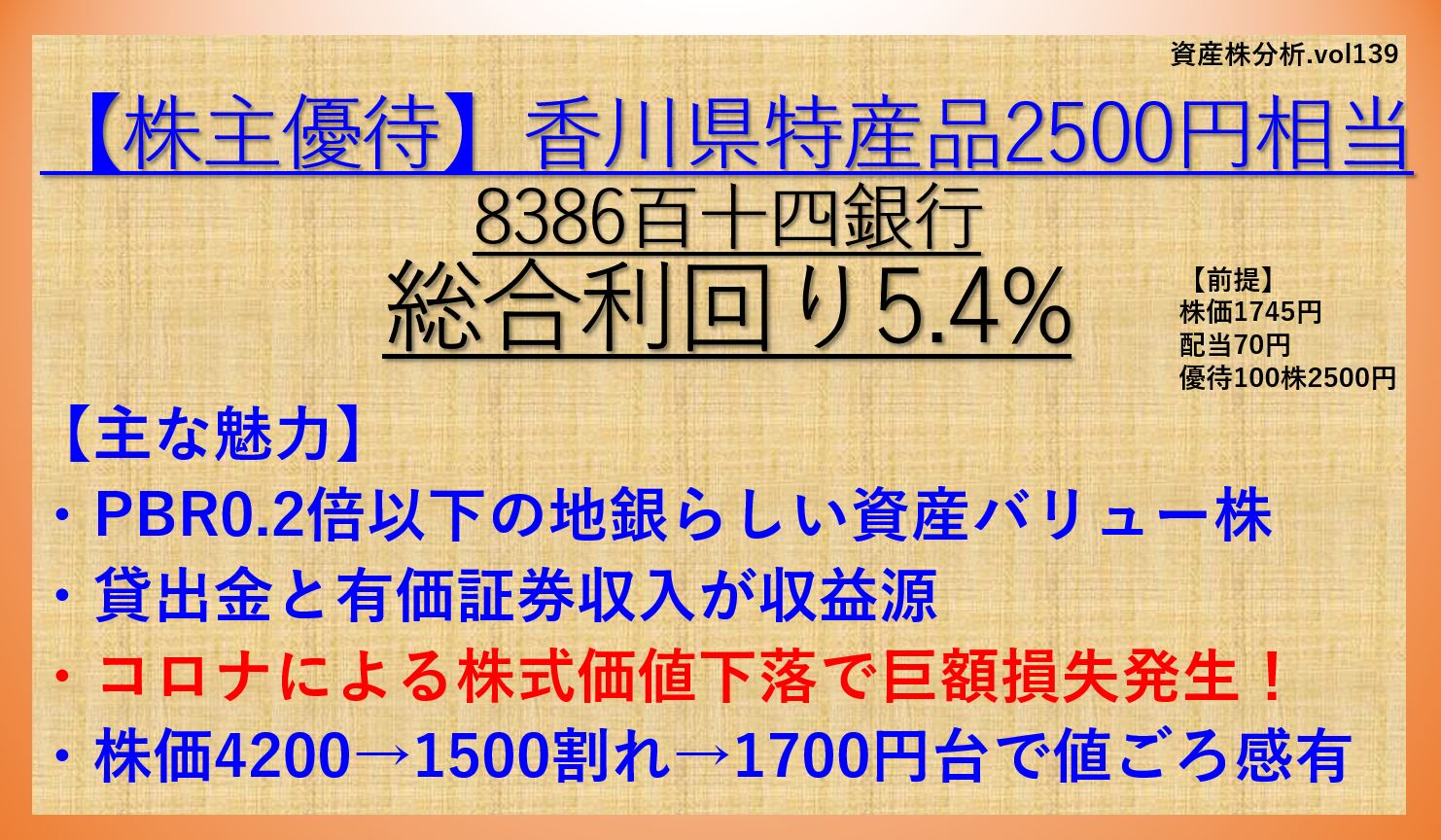 8386-資産株紹介-百十四銀行