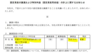 下方修正と固定資産売却-3376-オンリー1.