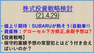 投資戦略21.4.29