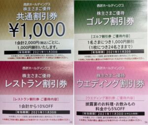 株主優待到着-優待券-西部ホールディングス9.