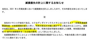 減損損失.エクセディ