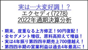 2022年通期決算分析-7278エクセディ